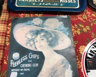 Vintage Sign & Tray