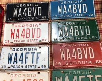 1960-1970 Georgia License Plates