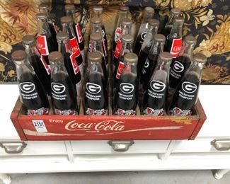 Crate of Georgia Bulldog 1980 National Champion Unopened Bottles