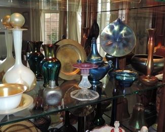 mixed glass - some Tiffany and others 