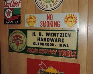 most of the signs are vintage however there are a few newer signs mixed in...