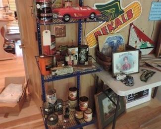 Nabisco display and oil cans 
