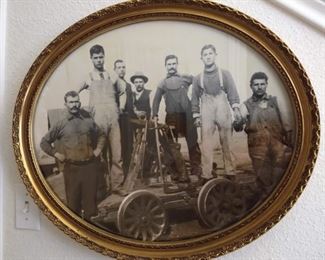 Antique Photo of Men Working on the Railroad