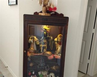 small lighted display cabinet