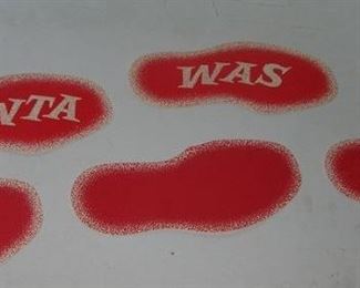 Santa Was Here! vintage plastic footprint set