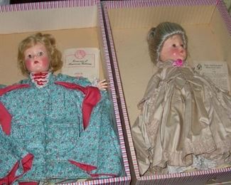 RARE Effanbee "Romance of American Fashions" dolls in box