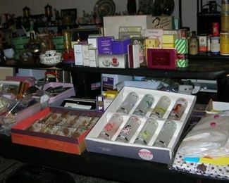More kitchen!  Boxed sets of retro glassware, plus perfumes and fragrance, plastic raincoats, more.