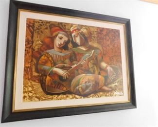 Painting by Oleg Zhivetin Entitled: Serenade, Handsigned Serigraph print