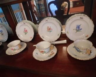 Miessen Porcelain plates cups and saucers