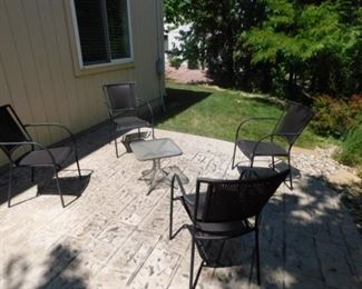 Wicker and Metal outdoor chairs