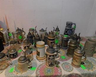 We have a large vintage and antique Stein collection