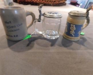 Vintage steins including Villeroy and Boch