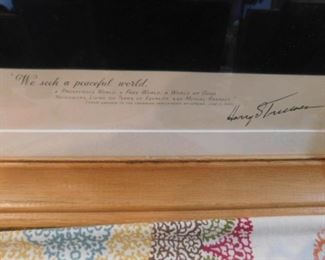 Harry S Truman Signed painting