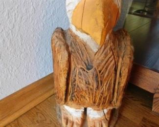 HandCarved Wooden Eagle Folkart