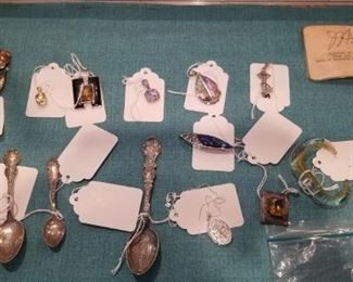 Pendants, Souvenir Spoons, Brooches