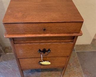 antique table can dub as a jewel cabinet