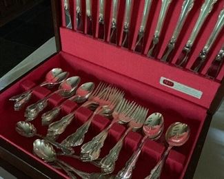 Silver plated flatware.  Service for 12  There are 2 of these - same pattern!