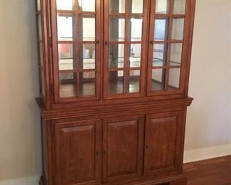 Two Piece Cherry Stain Finish Buffet