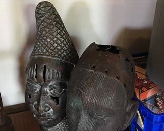 African Sculptures Bronze Metal