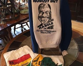 Tees Harold Washington Black African Positive Tees