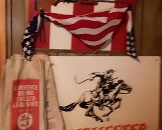 WINCHESTER SIGNS, SHOT BAGS