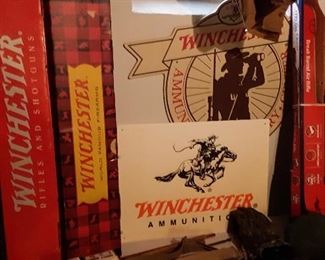 SOME RARE WINCHESTER SIGNS AND GUN BOXES
