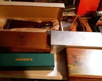 CLEANING KITS, GUN STOCK, SHELL BOXES