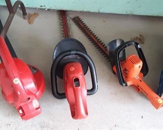 ELEC. BLOWER, HEDGE TRIMMERS
