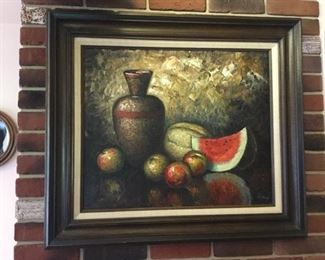 Still Life with Watermelon oil by Pileny
