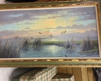 Lake Scene oil by Cornelius Wijsman