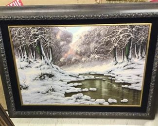 Winter Sunset oil by Joseph L.R. Danders