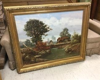 Village Stream oil by Fritz Winter