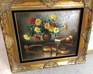 Still Life with Violin by Pileny