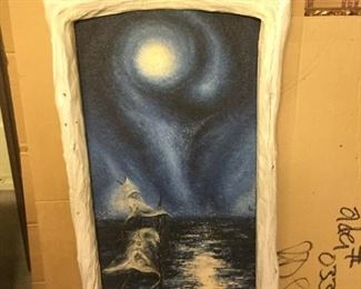 Solitude (Ghost Ship) Oil by Joan Watts