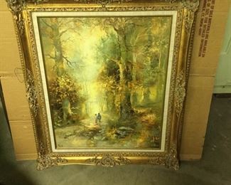 Children Walking In The Woods oil by Julius Polek