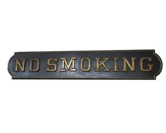1920's No Smoking Sign