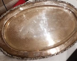 Large sterling silver tray by Sanborn's