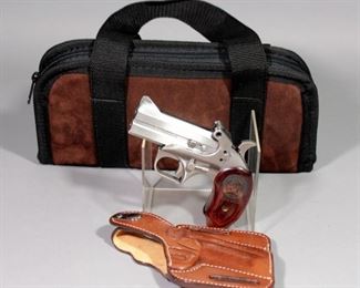 Bond Arm Snake Slayer .45 Colt/410 Pistol SN# 20980, S/S Derringer, With Custom Leather Holster, In Soft Case