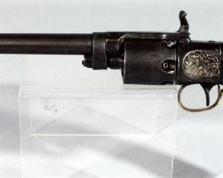 Massachusetts Arms Co. Wesson & Leavitt Patent Dragoon Model Percussion Belt Revolver, No SN#, Manufactured 1850-1851, Scroll Work