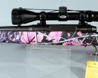 Savage Arms Model Axis 30-30 WIN Bolt Action Rifle SN# K848904, With Weaver Scope and Pink Camo Stock