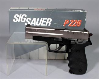 Sig Sauer P226 9mm Para Pistol SN# U437980, Double Action, 15 Rd Mag, Extra Mag, In Box