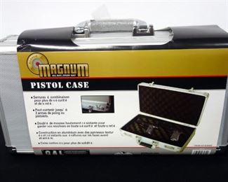 Magnum Combination Lock Pistol Case, Aluminum Construction, New, Qty 2