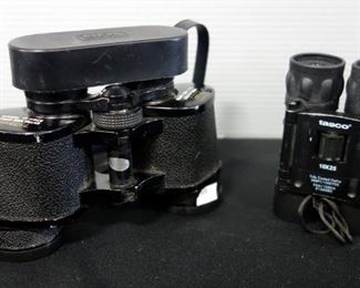 Tasco 10 x 25 Binoculars And Sears Model 2527 7 x 35 Binoculars