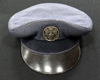 US Army Peaked Caps With Insignia, Qty 3 And Army Hat Braid