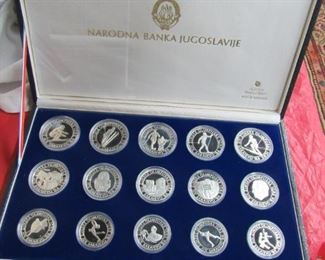 Yugoslavia Olympics .925 Silver Coins