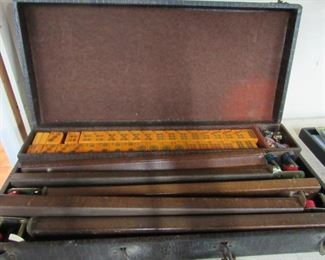 Mah Jong Bakelite Tiles Game