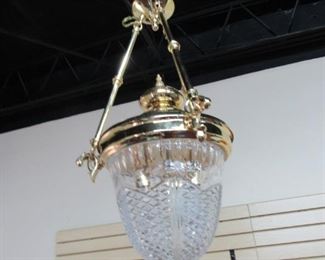 Brass Glass Shade Ceiling Lamp