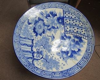 Old Chinese Large Bowl 24.50" , Repairs