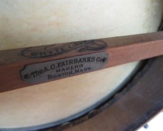A.C. Fairbanks Whyte Laydie 2 Banjo label