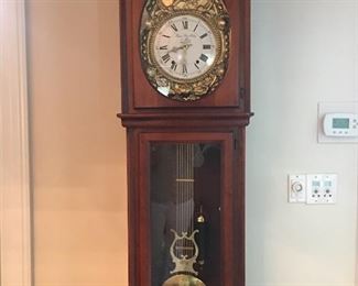 GrandFather Clock, French Origin, Handsome Mahogany Case